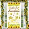 Summer Sunflower Door Decoration Banner Hello Sunshine Door Cover Banner Seasonal Welcome Door Cover for Indoor Outdoor Summer Sunflower Party Supplies